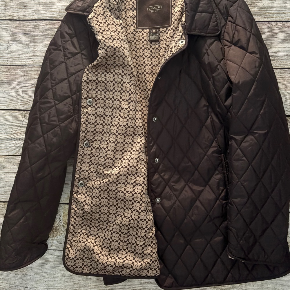 Coach Brown Quilted Jacket - Picture 4 of 4